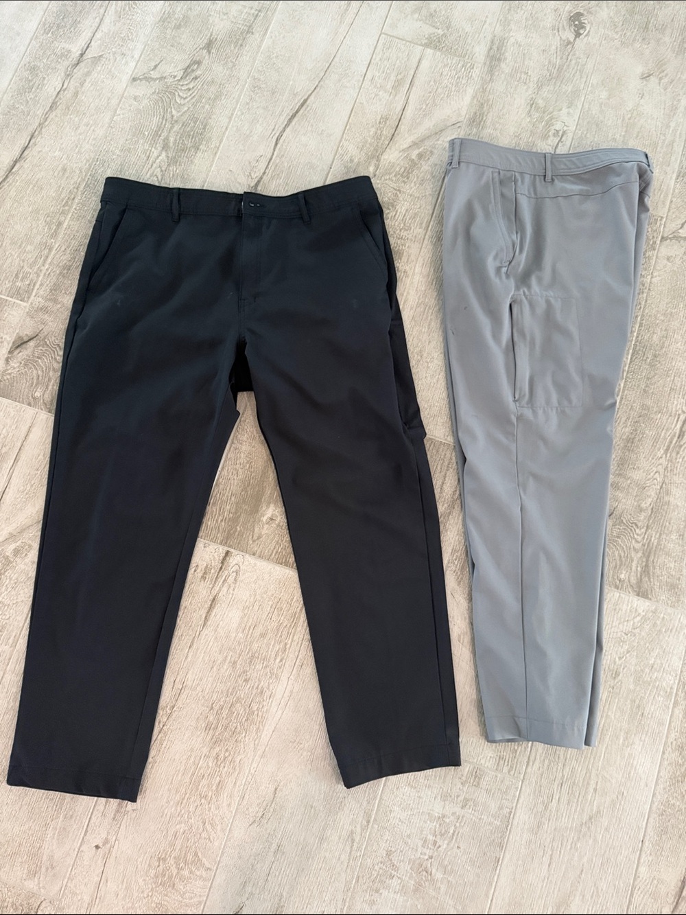 Hurley Men's Black and Light Gray Dress Pants - 36x30